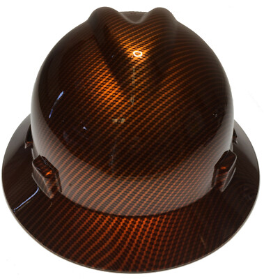 Hydro Dipped MSA Full Brim VGuard Hard Hat Copper Kandy