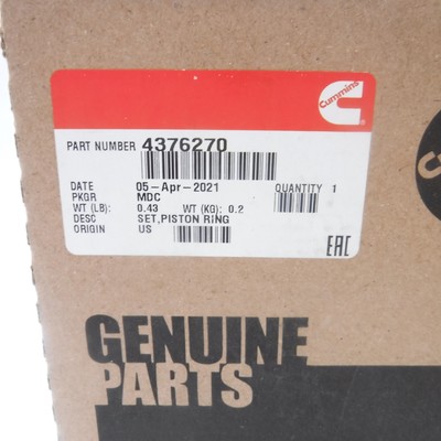 Genuine Cummins Piston Ring Set for Freightliner 4376270 / for 