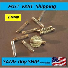 10x - Fuse 2A Glass 6mm x 30mm QUICK BLOW - 250V max.