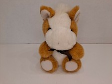 Dan Dee Horse Plush Brown White Pony Mane Stuffed 8" Tall Sitting RARE