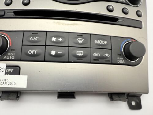 OEM 11-12 Infiniti G25 Dash Clock Radio Player AC Heater Climate Control Switch - Picture 10 of 24