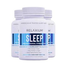 3-Pack Relaxium Sleep Natural Dietary Supplement for Better Sleep 180 Capsules 