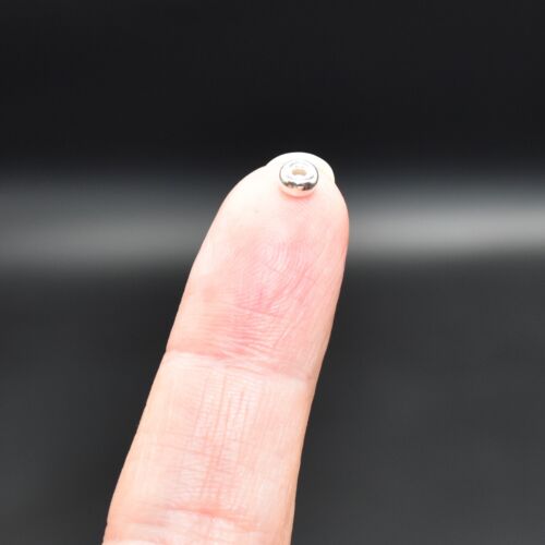 Sterling Silver Beads - Rondelle, 4.2mm x 2.3mm- Anti Tarnish - Pack of 20 - Picture 3 of 4