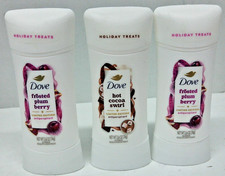 3x Dove Antiperspirant Limited Edition Frosted Plum Berry  Hot Cocoa Swirl