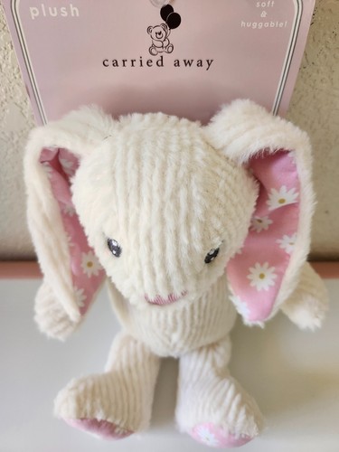 Plush Baby Bunny Pink Daisy Ears And Paws By Carried Away - Picture 3 of 4