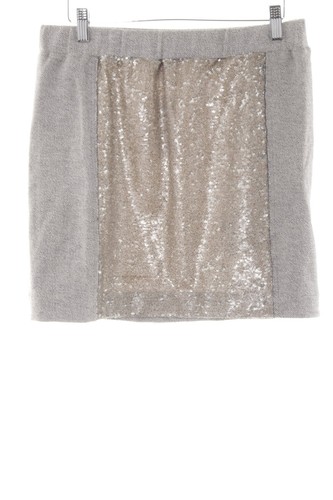 INWEAR Minigonna Donna Taglia IT 40 grigio chiaro-argento-oro stile casual