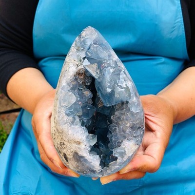 4.18LB  Natural blue crystal cave quartz crystal cave mineral specimen 4566