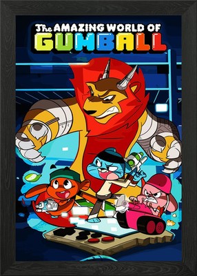 The Amazing World of Gumball characters #4 Framed Wall Art Poster Print Picture