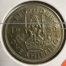 Pièce de 1 shilling Grande-Bretagne, 1950, écusson écossais. Ty75