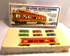 Life-Like # 8089 Bi-Level Auto Carrier With 6 Chevy Citations Cars HO w/box