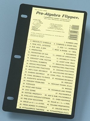 PRE-ALGEBRA FLIPPER By Default Availability: Osi & Guy Morrical **Excellent**