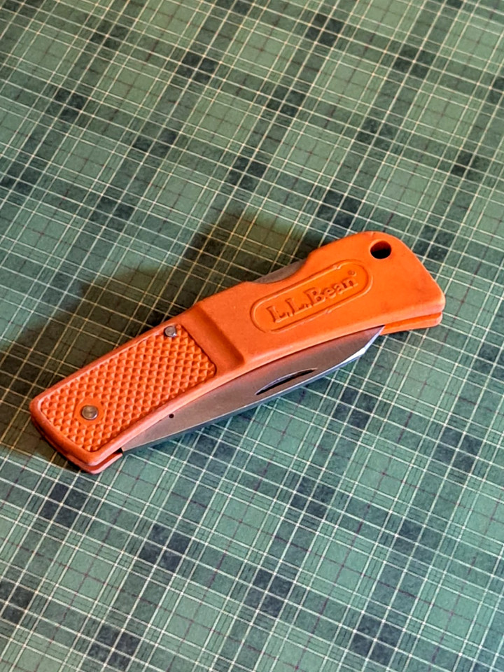 An L.L. Bean x Gerber LST Ultralight USA-made lockback in rare orange — a collab between two American legends that serious knife people actively hunt for.