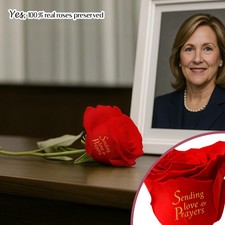 Speaking Roses Preserved Rose with Stem (Majestuoso) | Sending Love & Prayers