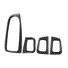 Compatible with Carbon Fiber Car Door Window Rising Control Panel Cover Trim