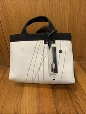 Holly Aiken Utilitarian Tote Bag Small Made In The USA. Atomic Dots Pattern READ
