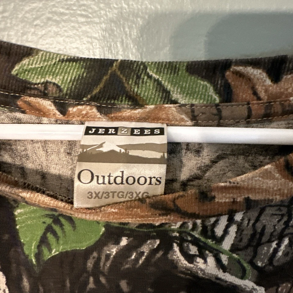 Vintage Jerzees Outdoors T Shirt Mens 3XL Camo Trebark By Lynch Made In USA - Image 4 of 4