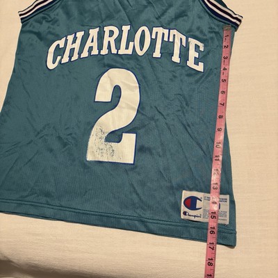 Vintage Larry Johnson #2 Charlotte Hornets Basketball Jersey