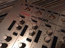Vestax PMC-50A Vintage DJ Mixer Tested Working Classic Gray Panel 2 Channel