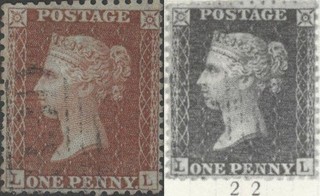 SG29 C8 Plate 22 'LL'. VERY SCARCE Cat £800. ACTUAL STAMP FROM WIGGINS' BOOK.