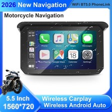 Motorcycle Portable 5" CarPlay GPS Navigation Wireless Android Auto Waterproof