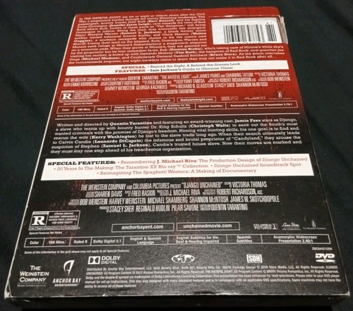 The Hateful Eight/ Django Unchained DVD Combo Set wth Slipcover Brand New Sealed - Picture 2 of 3