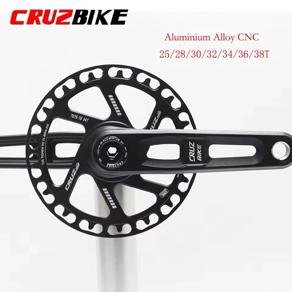 Children's Folding Bike Crankset 50mm Hollow Tech Bicycle Crank Set + Chainwheel - Image 3 of 4
