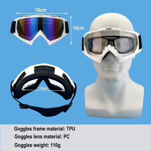 Dirt Bike Brille, Motorradbrille 2er Pack ATV Brille Reitbrille Ski G... - Bild 2 von 6