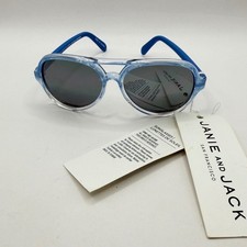 Janie and Jack Kids Baby Sunglasses Blue Aviator Style UV Protection 0-2 Years