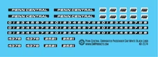 N Scale - Penn Central Corrigated Passenger Car White Black Decals