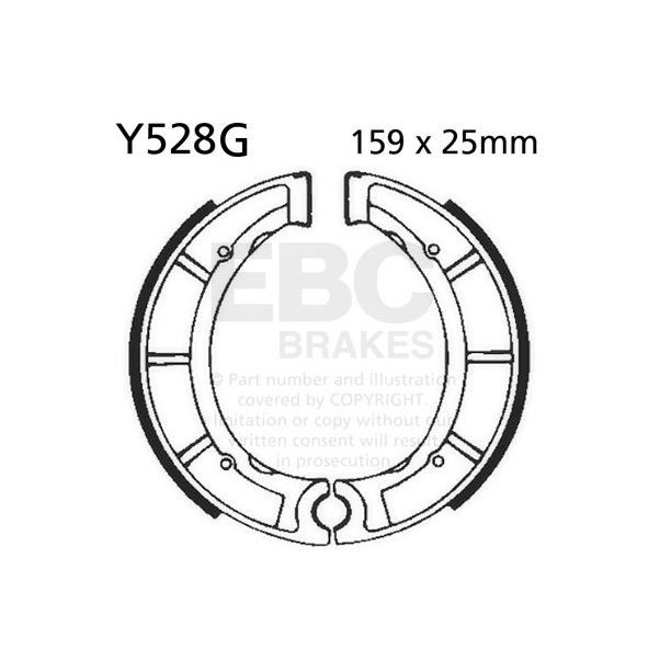 EBC Grooved Brake Shoe Set 5 Front Right for Yamaha Pro Hauler Pro 4 YFU1W 1989