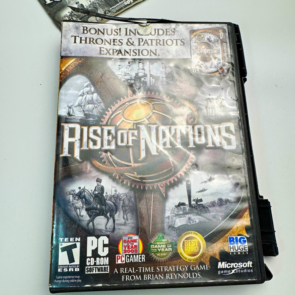 Microsoft Cd Rom Ebay Microsoft Rise of Nations PC CD-ROM Strategy RTS T-Teen w/ Expansion ...