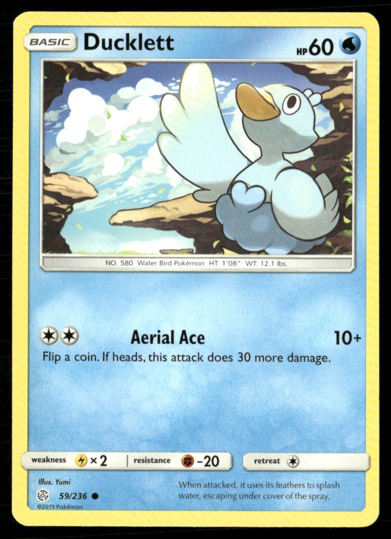 Ducklett 59/236 Common Cosmic Eclipse Pokemon Near Mint