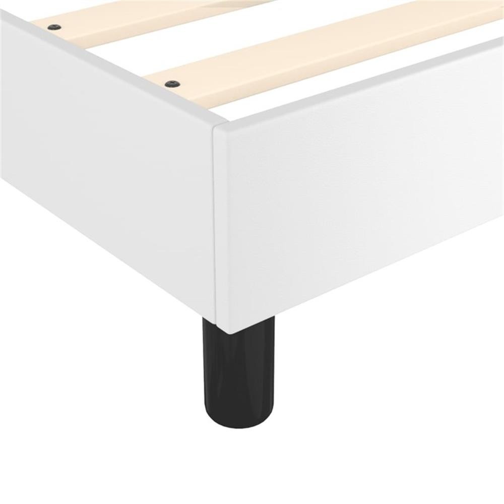 Bowery Hill Faux leather California King Size Bed Frame in White