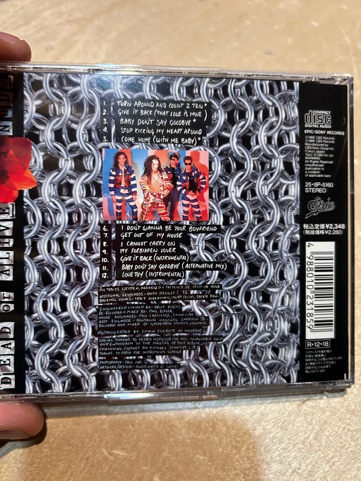 DEAD OR ALIVE Nude Japan Rare Vintage CD 25 8P 5160 w/OBI 3 Bonus Tracks 1988 - Image 4 of 4