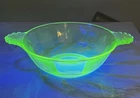 Uranium Green Depression Glass Bowl