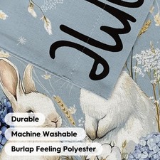 Easter Bunny House Flag 28X40 Inch Double Sided Outside, Floral Welcome Holiday