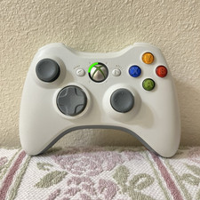 Microsoft Xbox 360 Wireless OEM Controller White Gamepad CLEANED  TESTED