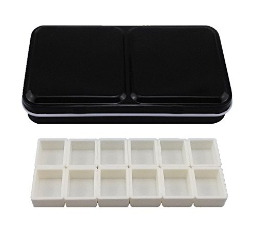 Honbay 12-Color Travel Artist Watercolor Tins Palette Paint Case with 12pcs Half - Picture 1 of 7