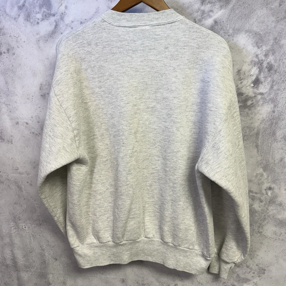 Sudadera De Colección Años 90 Divertida Parodia Pesca Para Hombre Grande Gris Cuello Redondo EE. UU. Foto 2 de 4