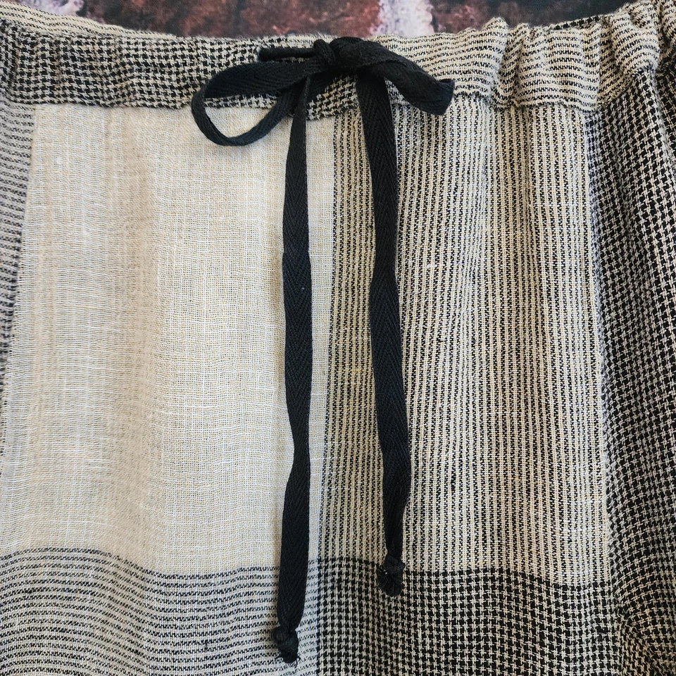 Falda Ivan Grundahl Lagenlook Mezcla de Lino Copenhagen Pata de Gallo Retazos Talla 44 Foto 2 de 4