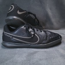 Nike Tiempo Legend 9 Club IC Shoes Youth Size 6Y Black Indoor Soccer DA1332-004