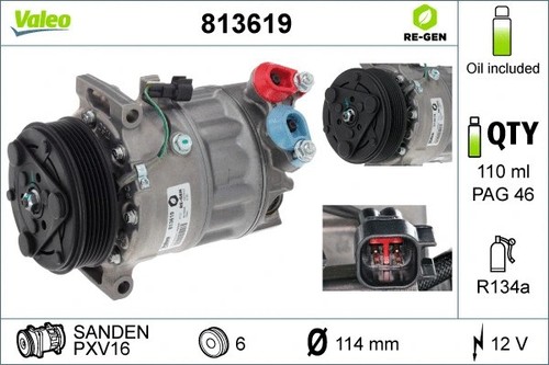 COMPRESSOR AIR CONDITIONING FITS: FORD C-MAX II 1.6 TDCI.FORD GRAND C-MAX 1.6