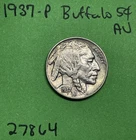 1937-P Buffalo 🦬 Indian Head Nickel 5c AU Almost Uncirculated US Coin