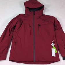 Obermeyer Raze Jacket Men’s Size Large Ski Snow Insulated Hood Red NWT $299 MSRP