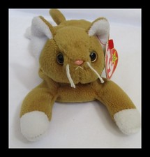 Ty Beanie Baby Nip The Tan Cat 4th Generation Hang Tag  3rd Tush Damaged Tag