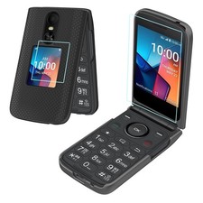 Aulzaju for TCL Flip 4 5G Phone Case with 2 Screen tclflip4, Black