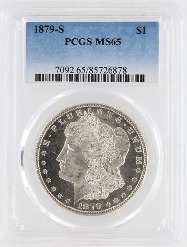 1879-S Morgan Silver Dollar PCGS MS65 S$1 San Francisco Minted No Reserve