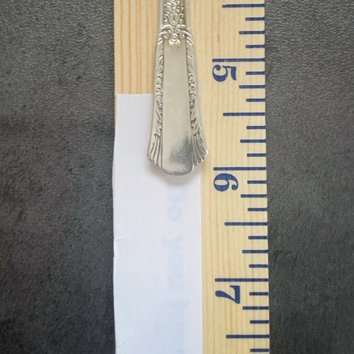 Wm. Rogers TREASURE Silverplate Art Deco Flatware 4 Teaspoons 6 Inches - Picture 8 of 8