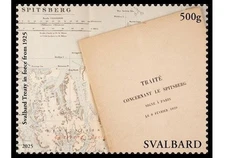 SVALBARD SPITSBERGEN 2025 SVALBARD TREATY 100 YEARS LOCAL STAMP