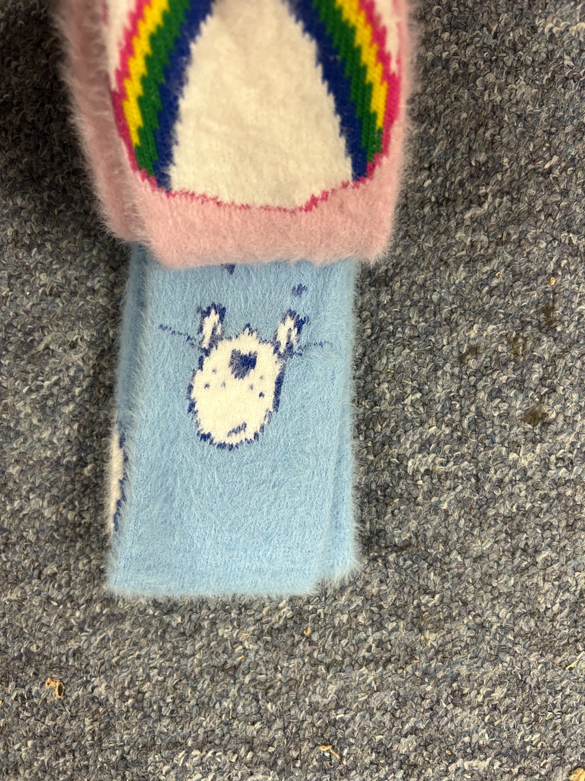 Primark Care Bears 2 Pairs Ladies Fluffy Cosy Socks - Size 4-8 (New) Free P+P image 2